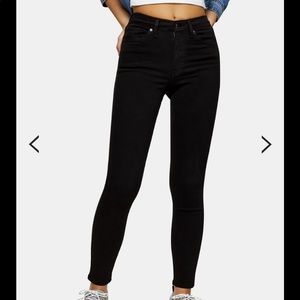 Topshop High-waisted Black Jamie Skinny Jeans